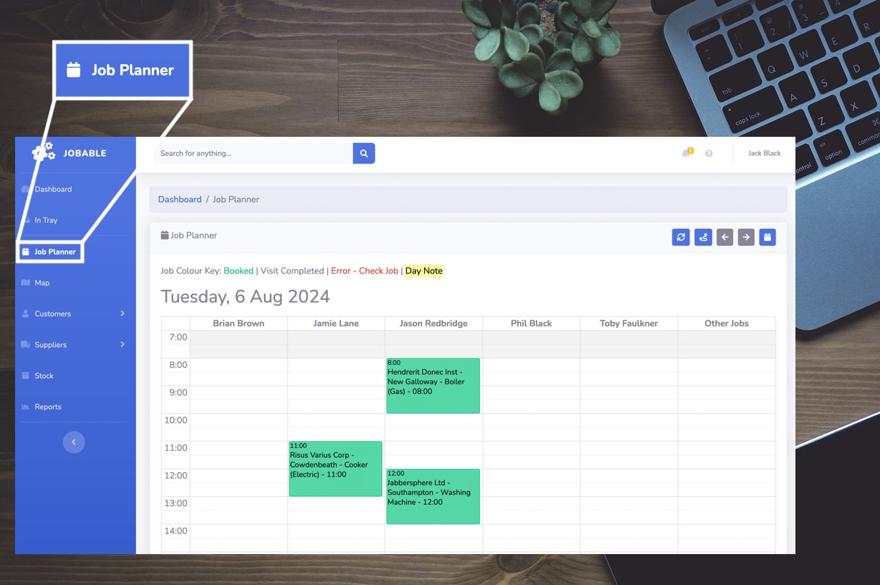 Plan and organise your catering engineers work quickly and efficiently with Jobable